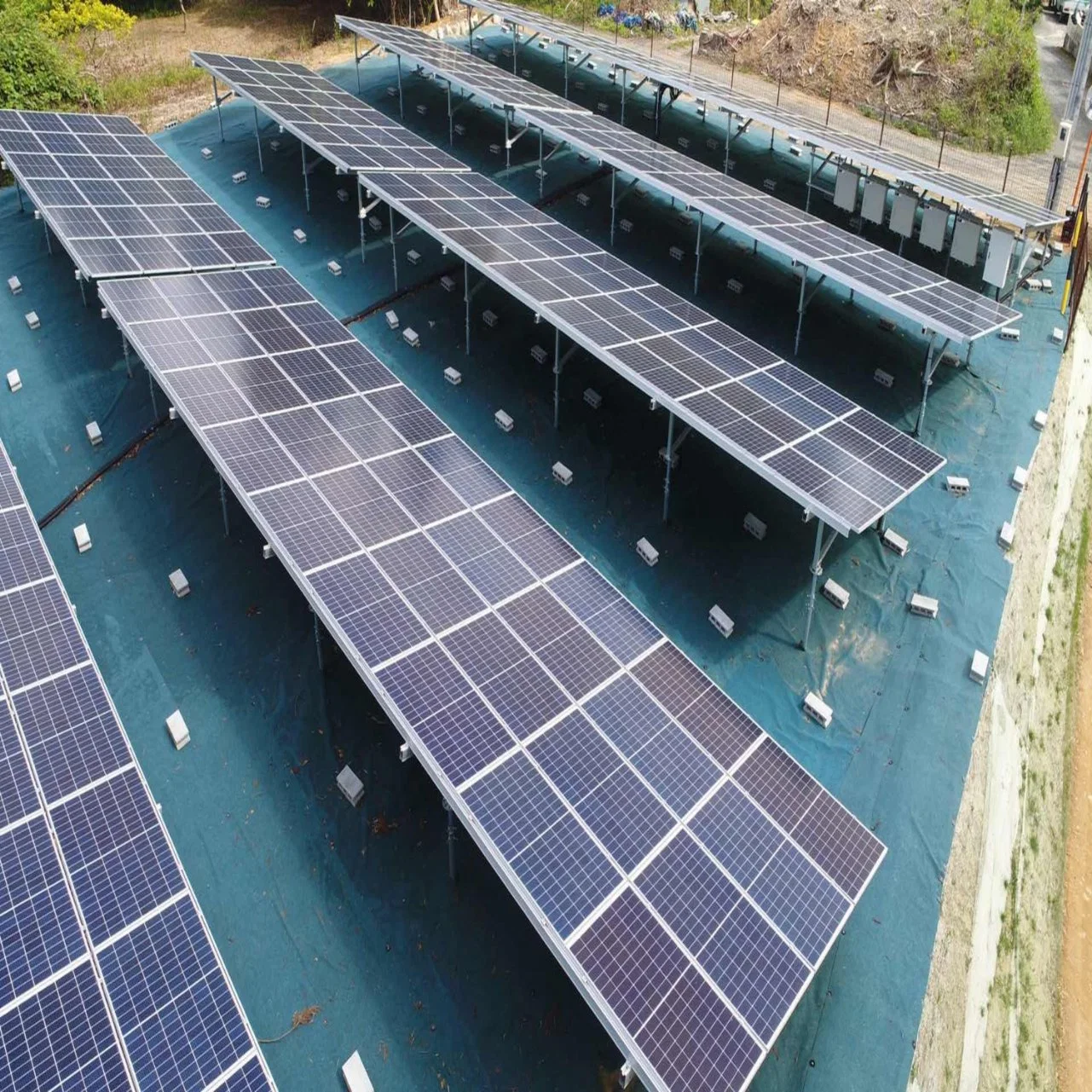 Painéis solares de ligação à terra suporte de montagem fotovoltaico em alumínio galvanizado a quente DIP