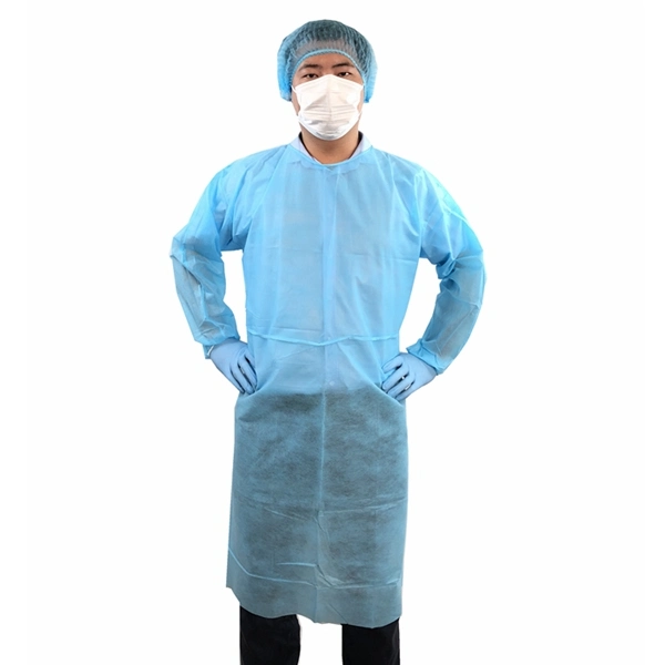 Disposable Waterproof Uniforms PP+PE High-Quality Lab Coats Isolation Gown AAMI Level 2 Sterile Water Resistant Protective Clothing