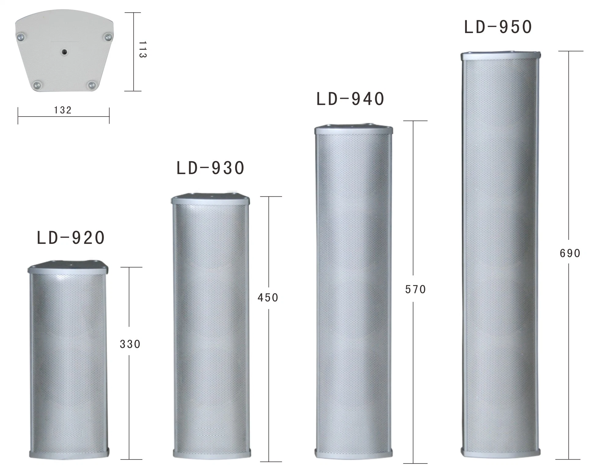 Ld-9 Series All Weather Outdoor PA Column Speaker