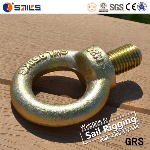 Lifting Zinc Plated Carbon Steel JIS 1168 Drop Forged Eye Bolt Rigging Hardware