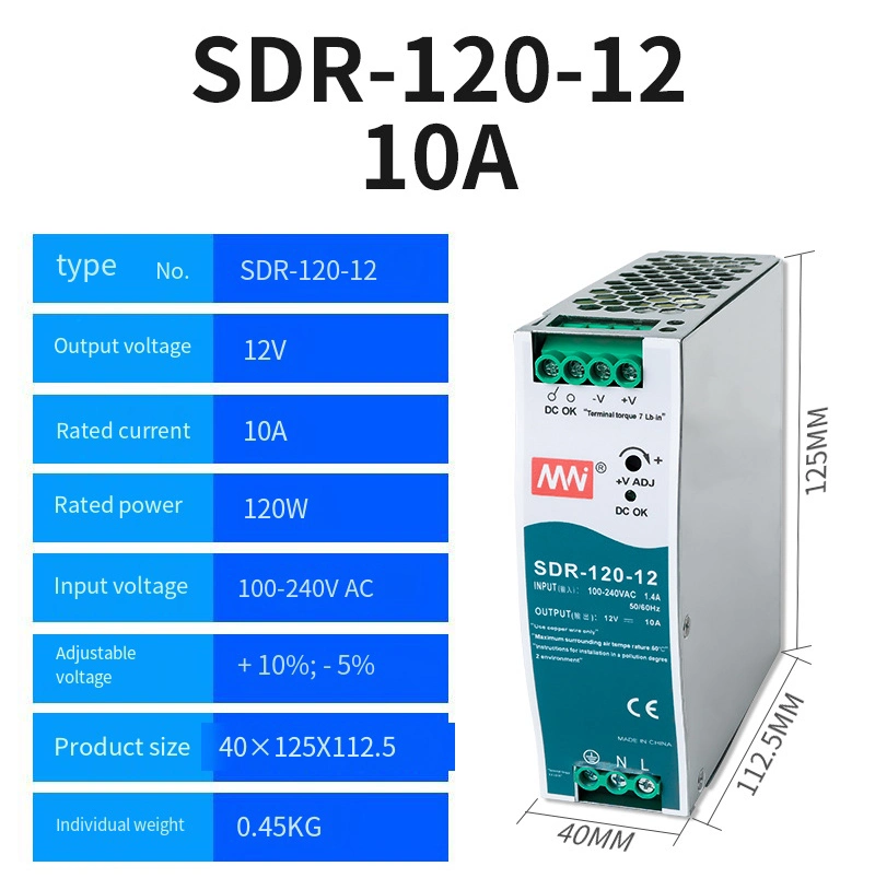 DIN Rail Switching Power Supply SDR-120-12 Power Supply