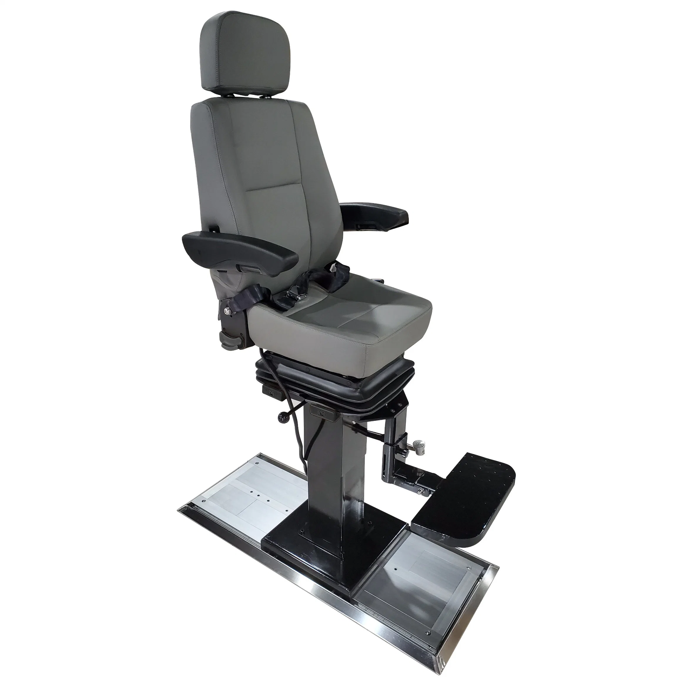 Factory Price Waterproof Captain Seat Driver Seat with Steel Footrest