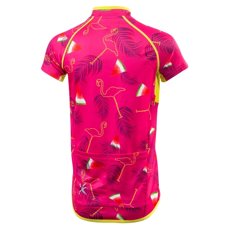 Children Short Sleeve Cycling Jersey 1/3 Zip Opening Sports Cycling Wear