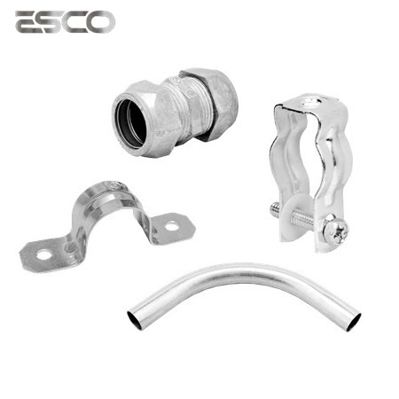 IEC 61386 Steel Pipe Fitting EMT Connector Compressioin with High quality/High cost performance 