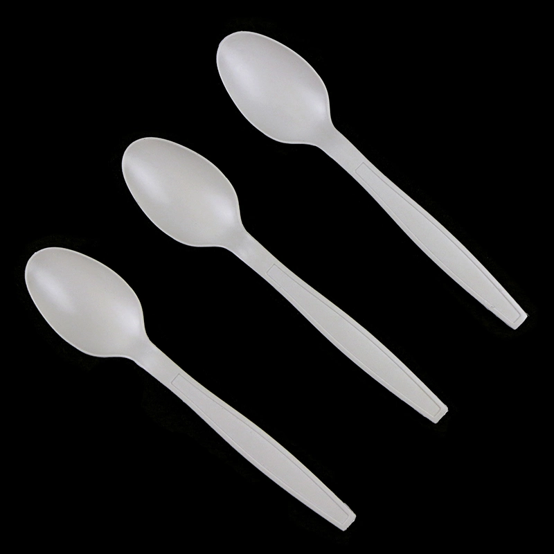 100% Biodegrad Compost Disposable PLA Knife Fork Ice Cream Tea Spoon Cutlery Set Dinnerware Tableware