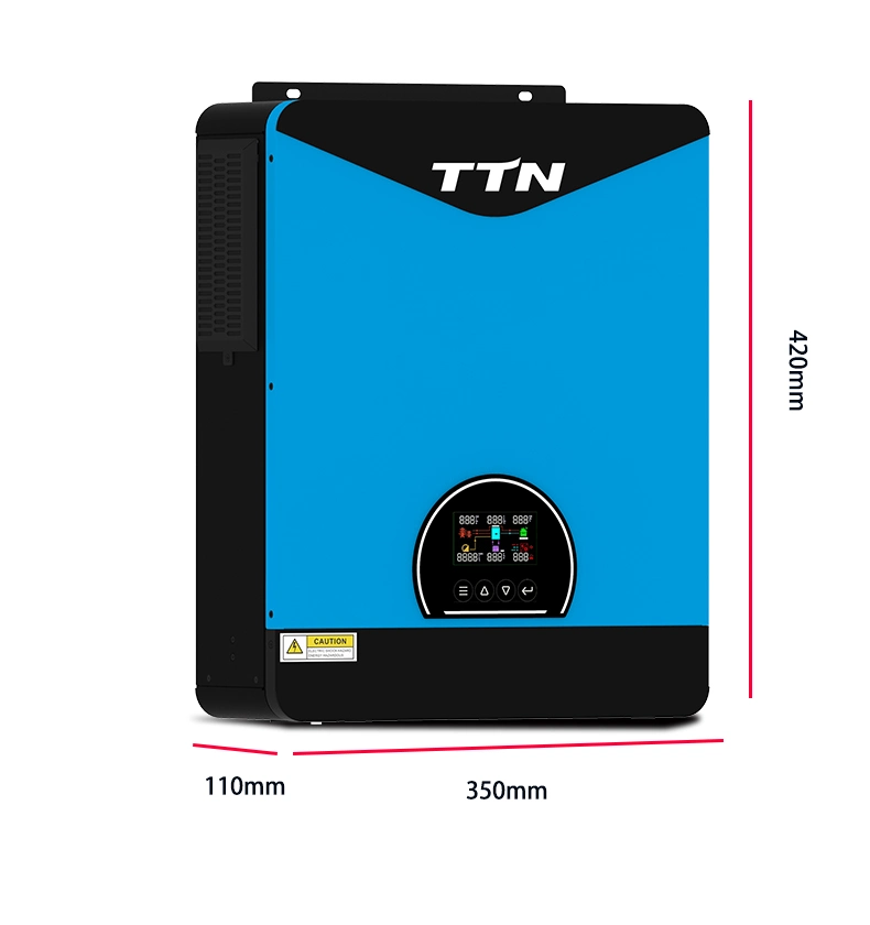 TTN Dual Output incorporado em carregamento Solar de 120 a MPPT de 3/4 kw Inversor solar