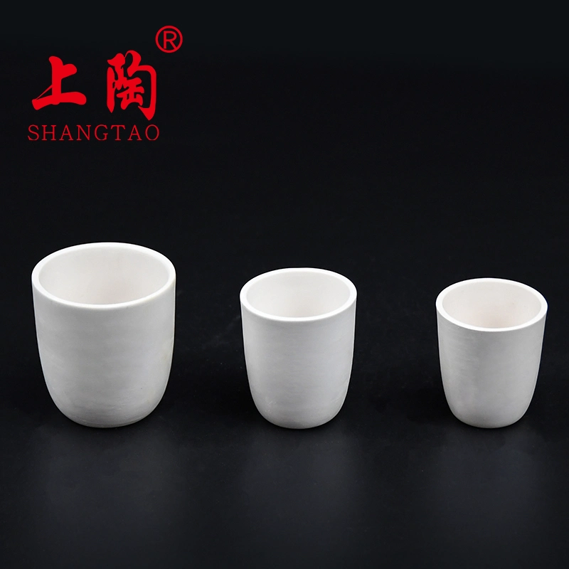 High Temperature Laboratory Calcium Oxide Stabilized Zirconia Ceramic Refractory Ceramic Crucible