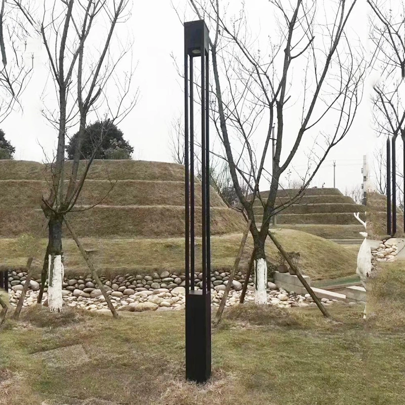 Poste de luz de jardín para iluminación paisajística de acero