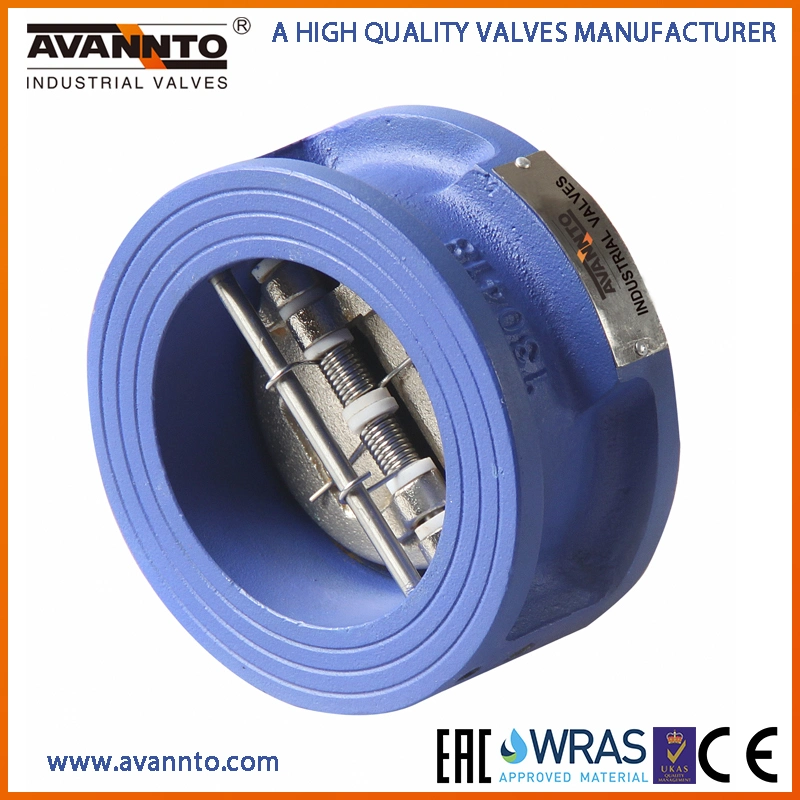 API594/ISO5752 Ductile Cast Iron Wafer Type Dual Plate Double Door Check Valves Non Reture Valve