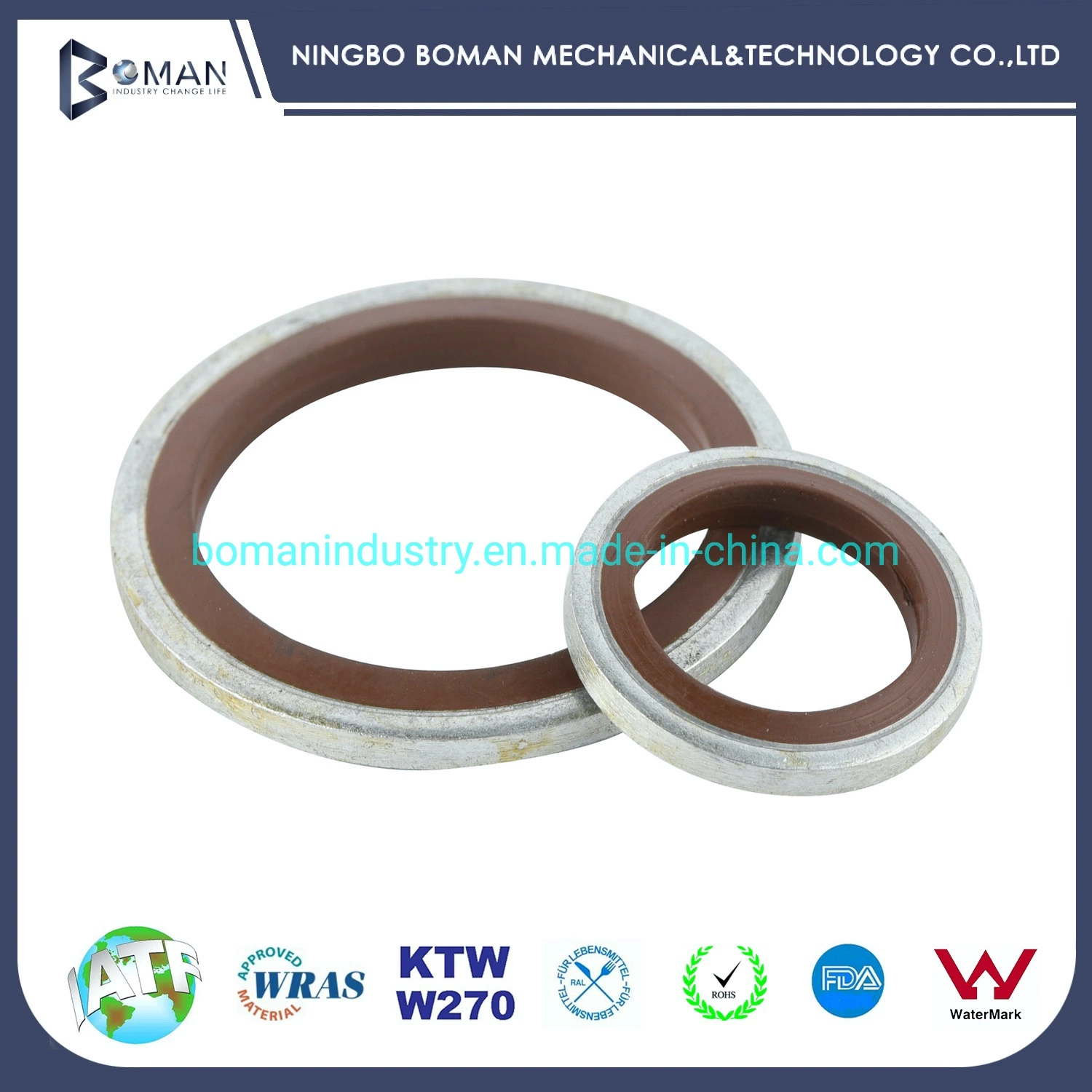 FKM EPDM Silicone O Ring Oil Seal Gasket Zinc Plated Bonded Seal