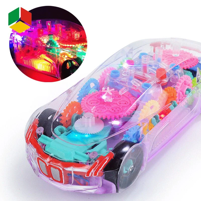 QS Nova bateria Educação transparente eléctrico accionado Kid Carro automático do som de luz LED Bump Vá Conceito Racing carro brinquedo