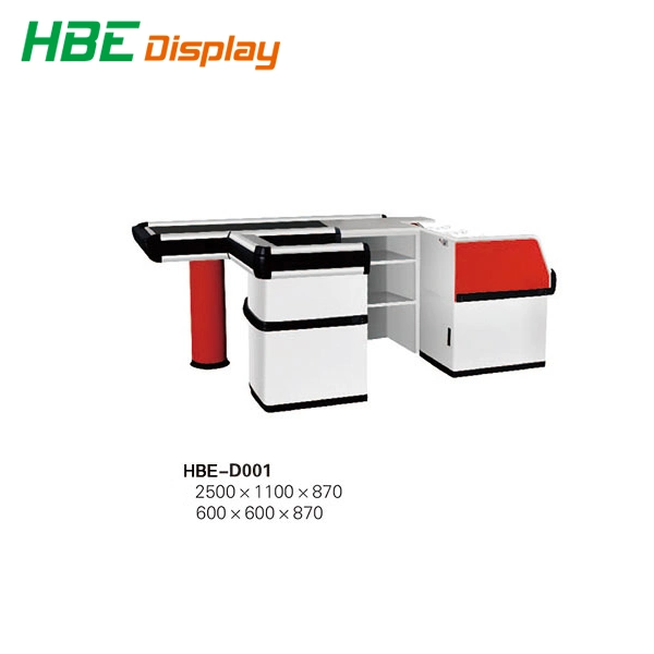 New Design Double Sided Electric Automatic Cashier Checkout Counter