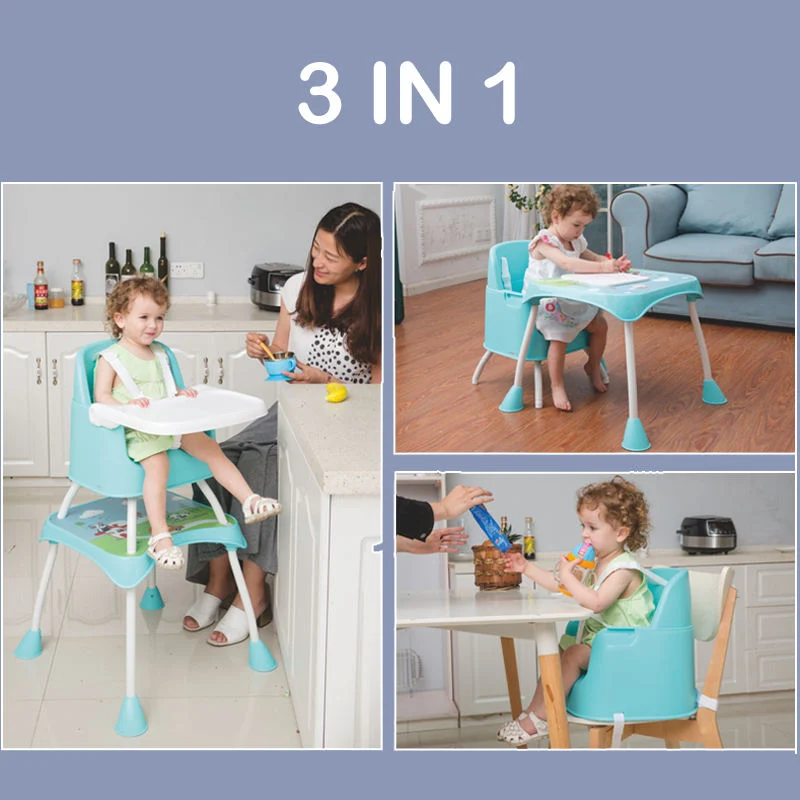 Niños pequeños 3 en 1 niños de doble uso silla alta para bebés Silla de mesa para bebé para comer