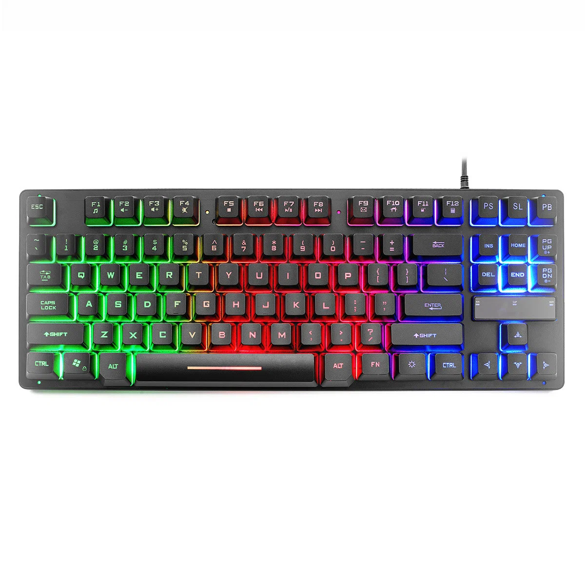 New Arrival USB LED Light 87-Key Gaming Computer Keyboard