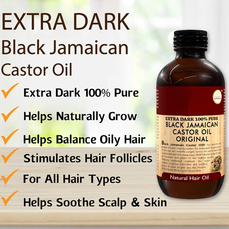 زيت شعر زيت Castor Oil الأسود الطبيعي 100% من زيت Castor Oil الأسود الطبيعي