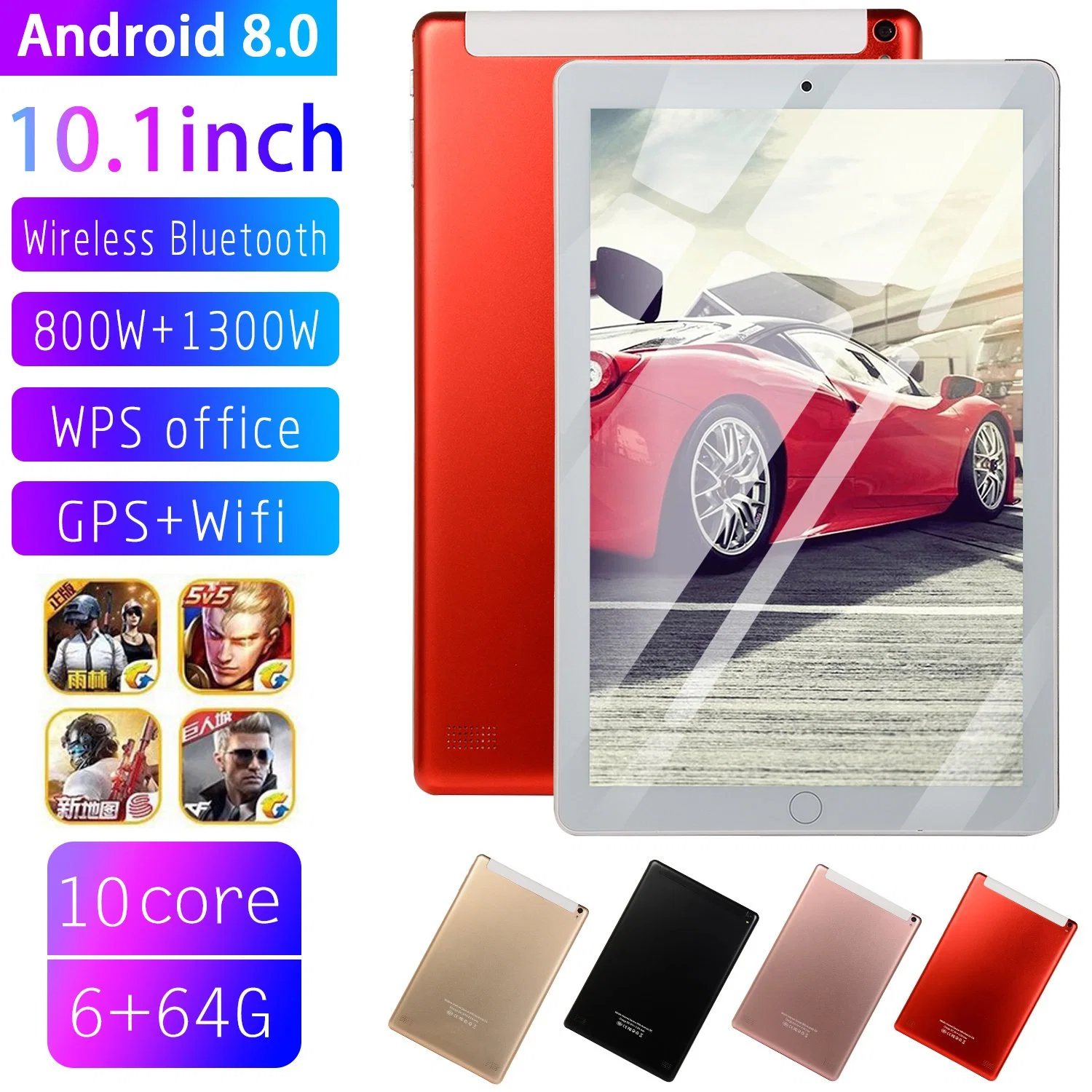 Tablet Android 1,7MHz 1280*800 3500mAh 10,1 Tablet PC pantalla táctil Tablet PC