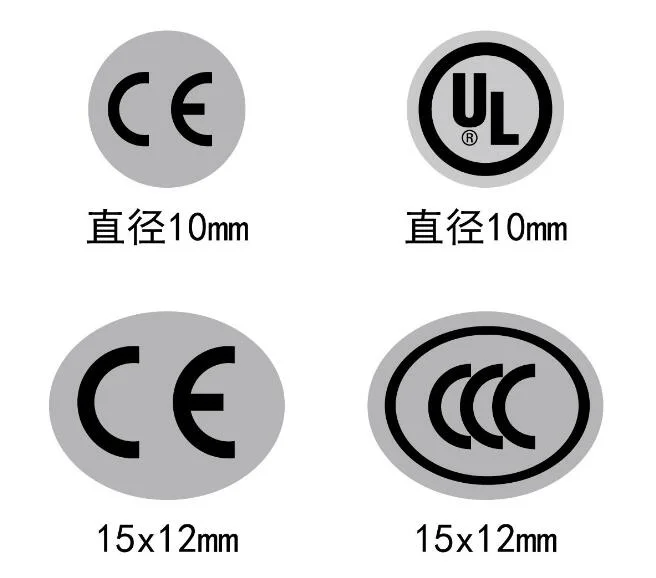 Custom Printing PVC Golden Silver Labels for Chemical Cosmetics Products