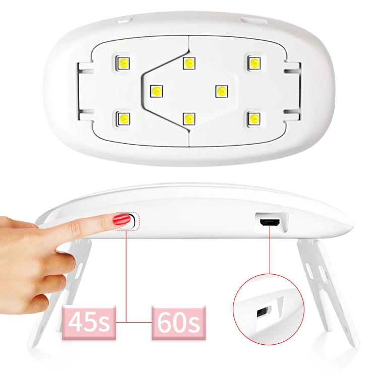 La certificación de grs Mini LED Lámpara UV Uñas 16W Secador de Gel uñas plegables USB lámpara, y de la uña encarnada por luz UV Mini Gel Polish