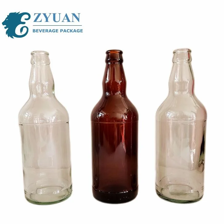 Custom Round Glass Clear Bottle 150ml 200ml 250ml 330ml 500ml 700ml 750ml 1L Empty Amber Flint Oil Wine Whiskey Brandy Vodka Tequila Spirit Liquor Beer Bottle