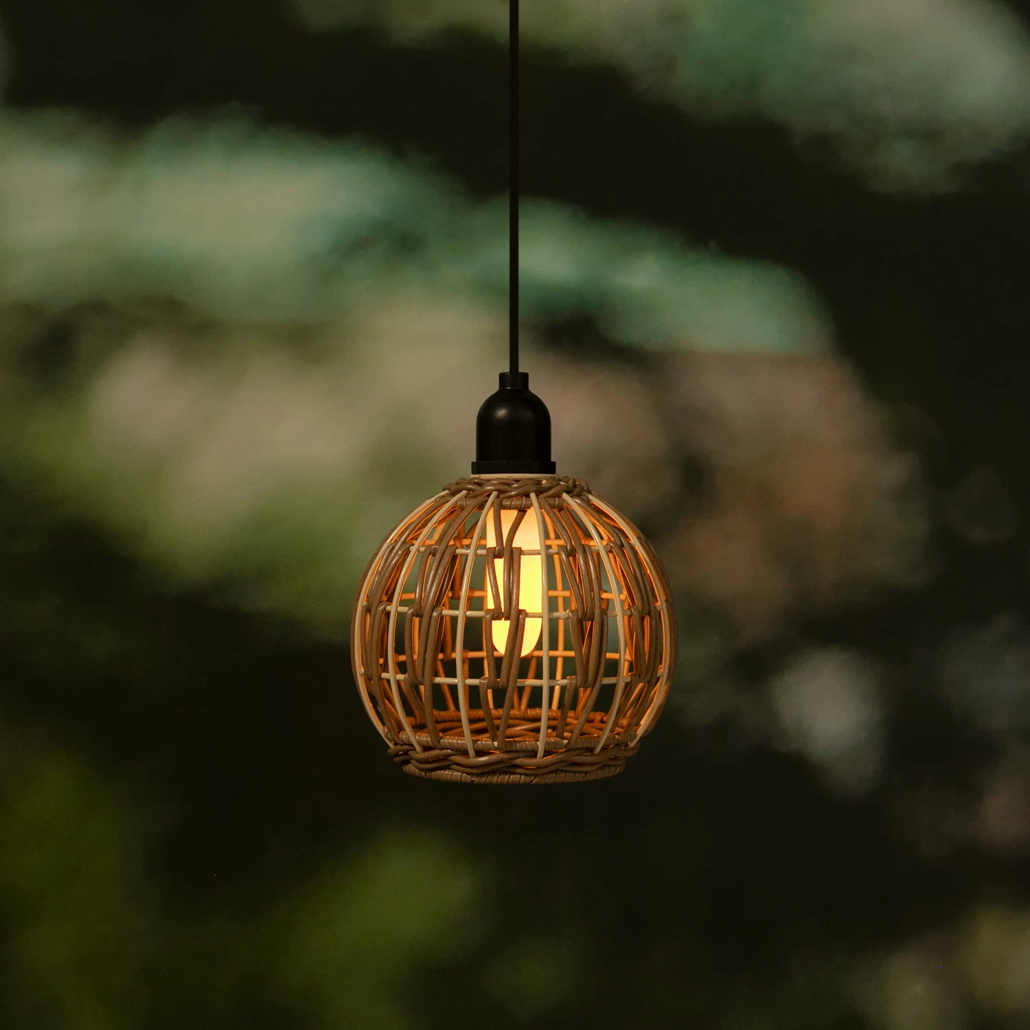 Battery Operated Hanging Decorative DC3V DC6V LED Pendant Light with Hemp Cord