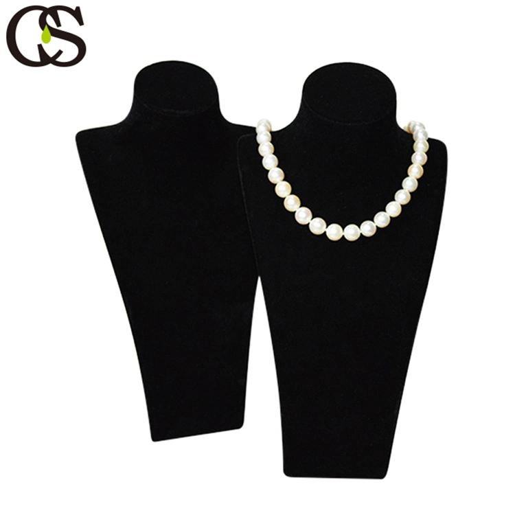 High End Durable MDF Black Velvet Display Bust for Necklace Bracelet