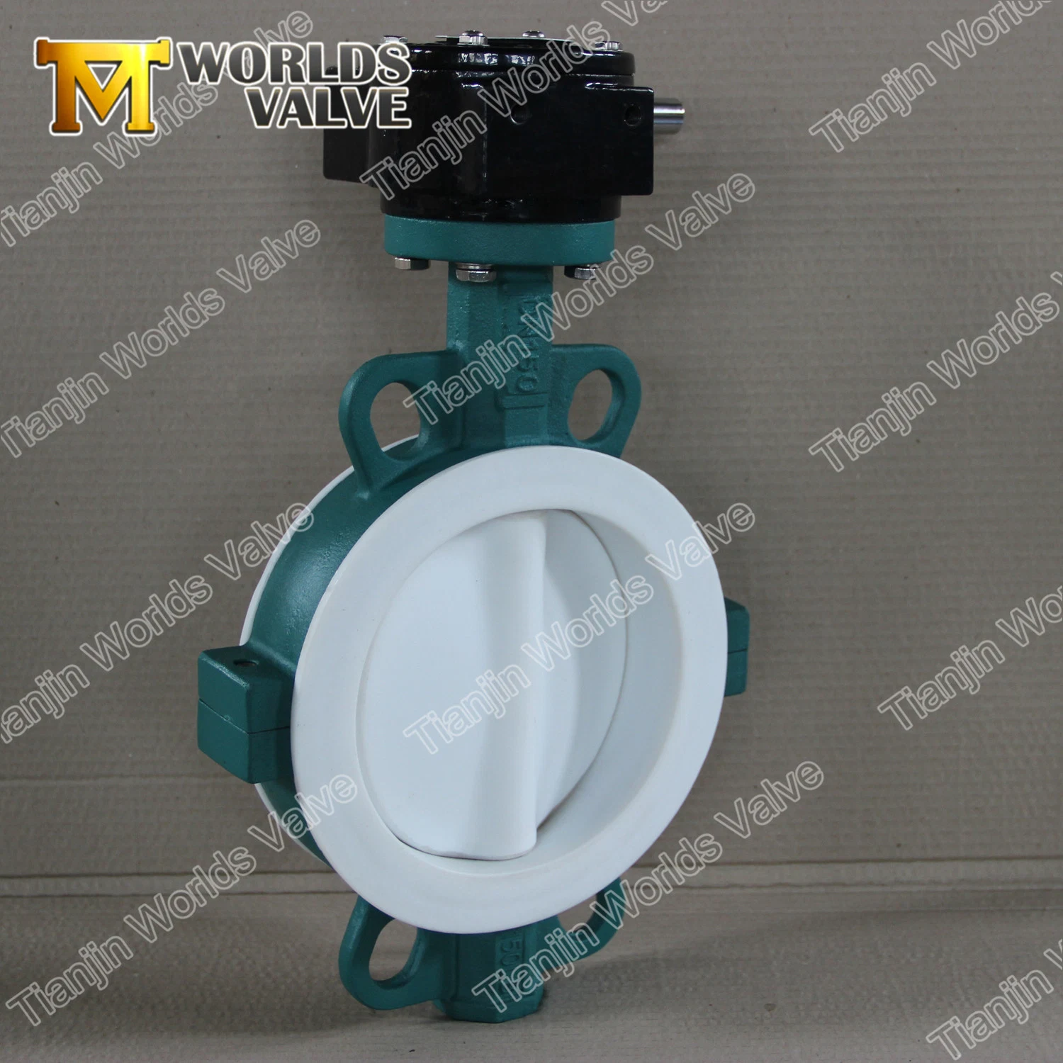 Full PFA PTFE Coating Food Grade Wafer Type Butterfly Valve with Ce ISO FDA Approved