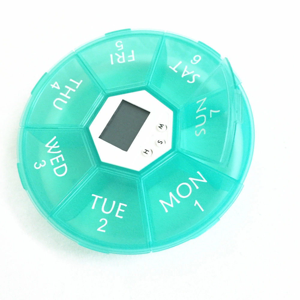 Smart Timing 7 Days Circular Pill Box Electronics Pill Box Alarm Clock Bl10056-1