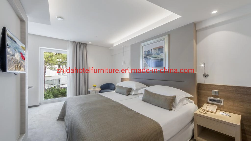 Hotel de férias Apartamento Mobiliário quarto moderno conjunto de cama King size com cadeira de Lazer