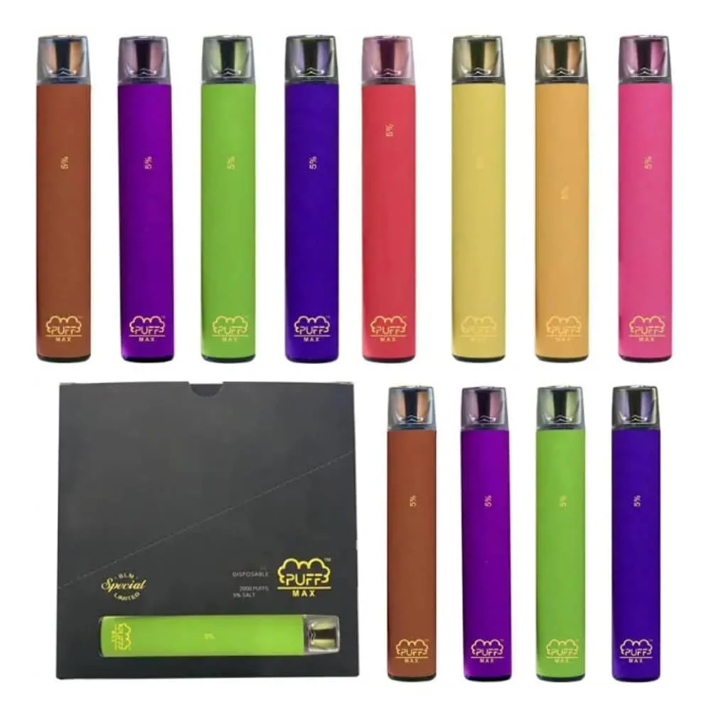 Disposable/Chargeable E-cigarette Puff Bar Max Disposable/Chargeable Vape 2000 Puffs Vape Pod Kit