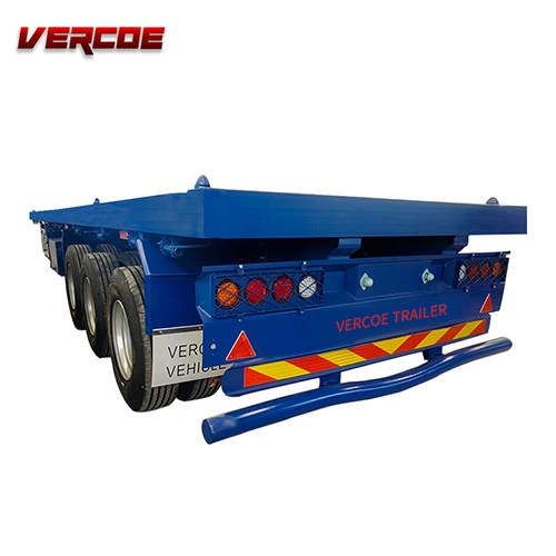 Good Quality Flatbed Trailers 3 Axle 40 FT Container Flatbed Truck Trailer