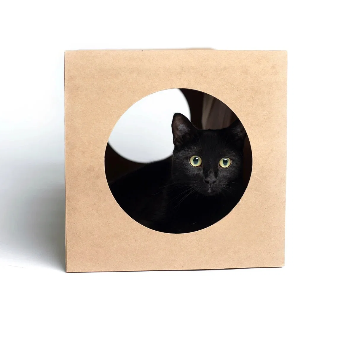 Cat Tunnel Toy Foldable Holes Kitten Kraft Paper Tunnel Cave Hiding Toy for Cats Pet Supplies Interactive Cat Toy