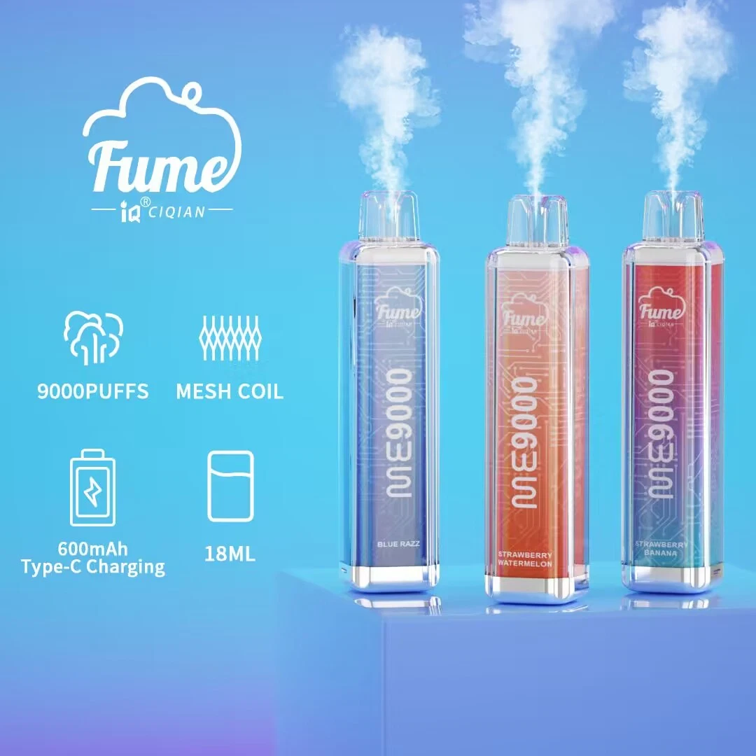 Pulverizador de cigarros eletrónicos original de venda a quente Fume 9000 Puff Vaporizador descartável Preço por grosso da fábrica de pote