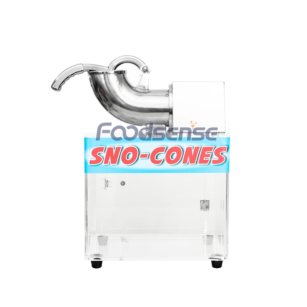 Commercial Ice Crusher Electric Snow Cone Machine with Dual Blades Shaved Ice Machine for Family Restaurants Bars