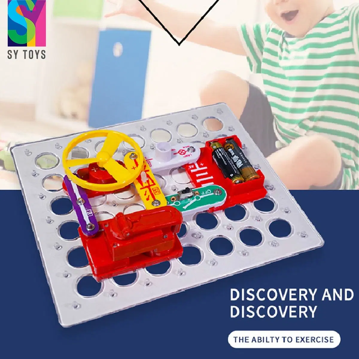 SY Electronics Discovery Kit Smart DIY bloques de construcción de juguetes de la ciencia Kits educativos circuito eléctrico para niños