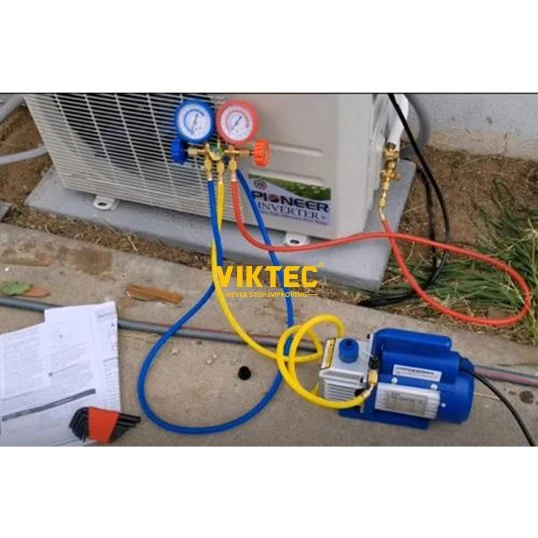 Viktec Conjunto de Manômetro de Coletor Kit de Ferramentas de Diagnóstico A/C R22 R134A R410A Latão de Refrigeração Ferramenta Automotiva.