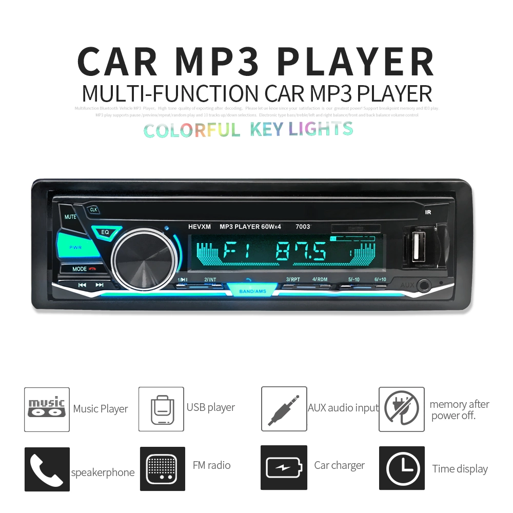 راديو رقمي مع جهاز إرسال FM مشغل صوت MP3 للسيارة