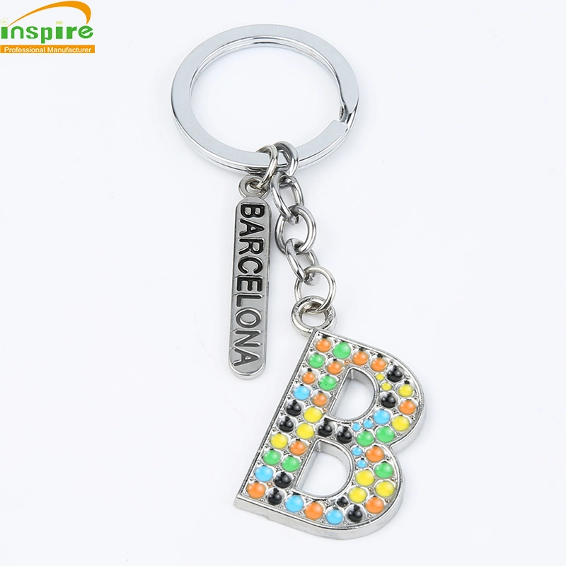 Promotion Souvenir Gift Free Samples Custom Wholesale/Supplier Metal Letter Key Rings