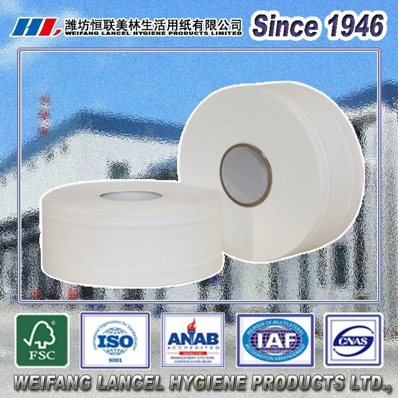 2ply Laminated Cener Feed Toilet Jumbo Roll to Prevent Cross Infection