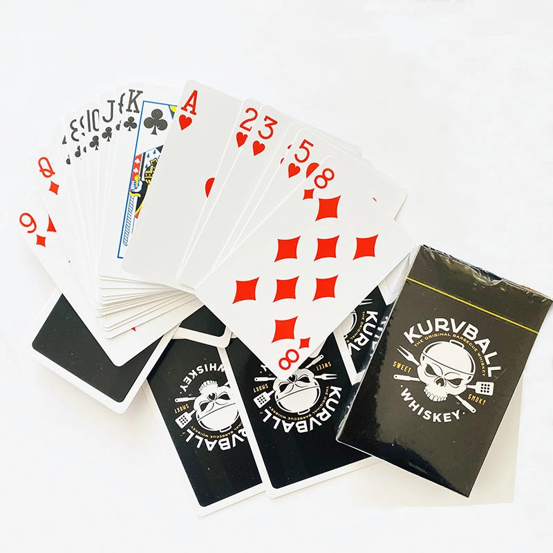 Custom Logo Printing Durable Classical German Black Core Luxury Poker تشغيل البطاقة