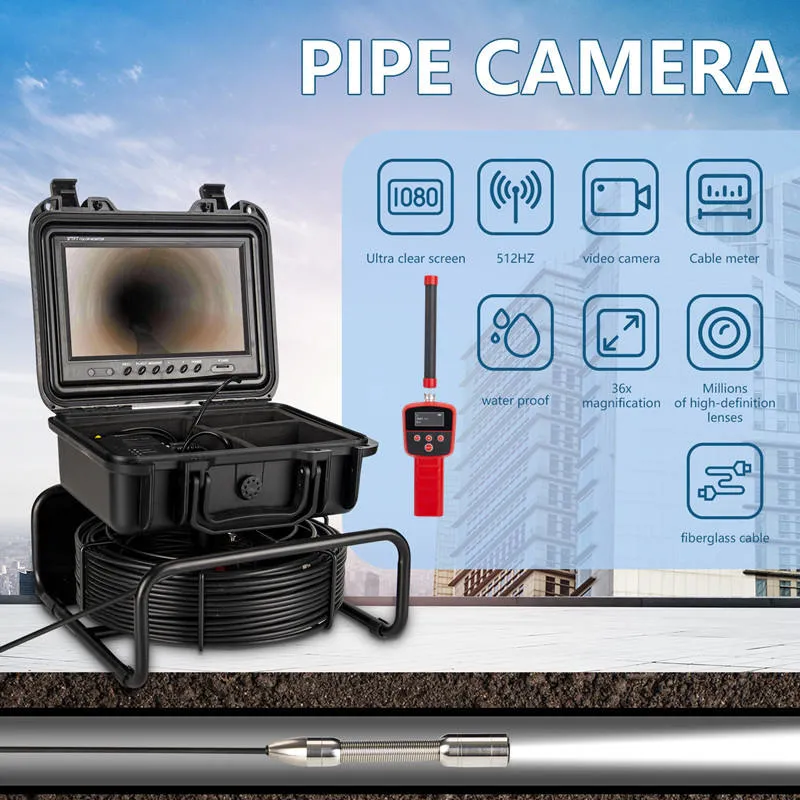 Compact Underwater 512Hz Sonde 23mm 10/20/30/40m HD Compact Portable Sewer Drain Pipe Visual Inspection Camera