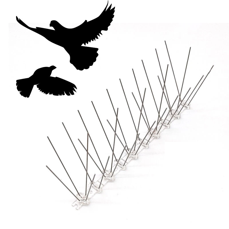 Plastic UV and Stainless Steel Bird Control Deterrent Spikes