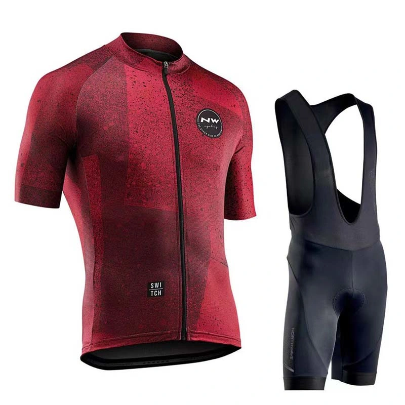 Camisola de ciclismo de alta qualidade Nylon Lycra Four para elástico