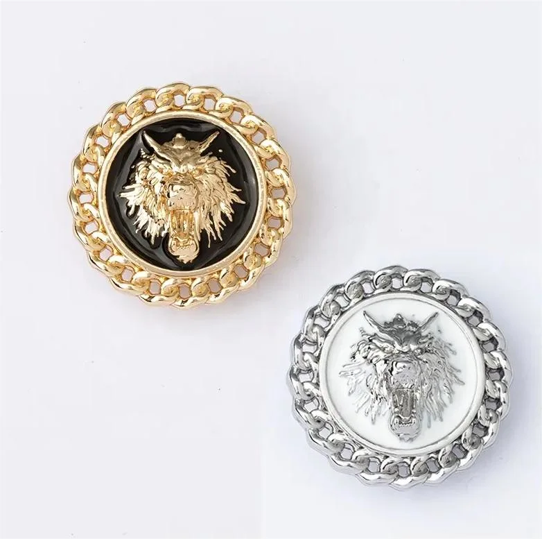 Custom Clothing Branded Metal Alloy Enamel Blazer Shank Buttons