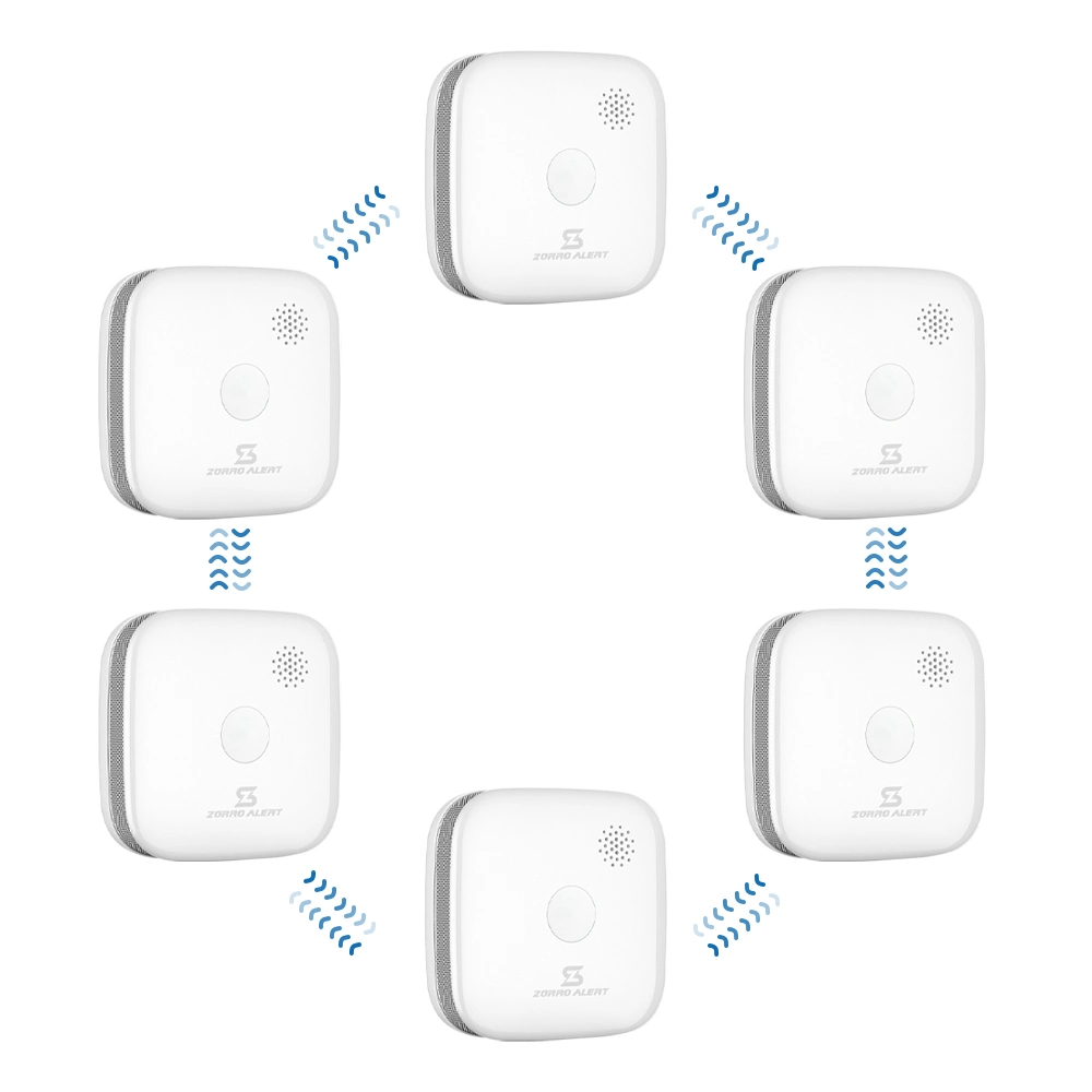 DC3V Lithium Battery Wireless Home Interconnectable Smoke Alarm