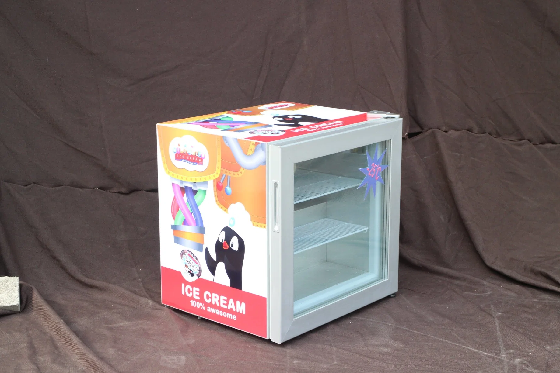 Desktop Single Glass Door Mini Freezer (SD-55)