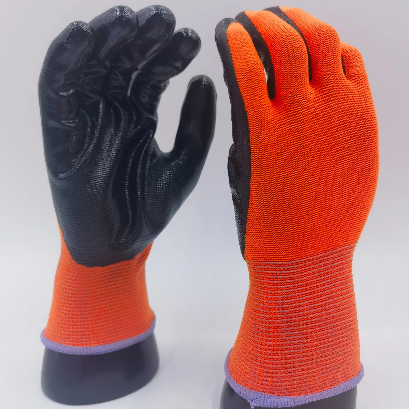 Safety Gloves Nylon Nitrile Mechanical Maintenance Anti Cutting Hand Protection Knitted Safety Gloves