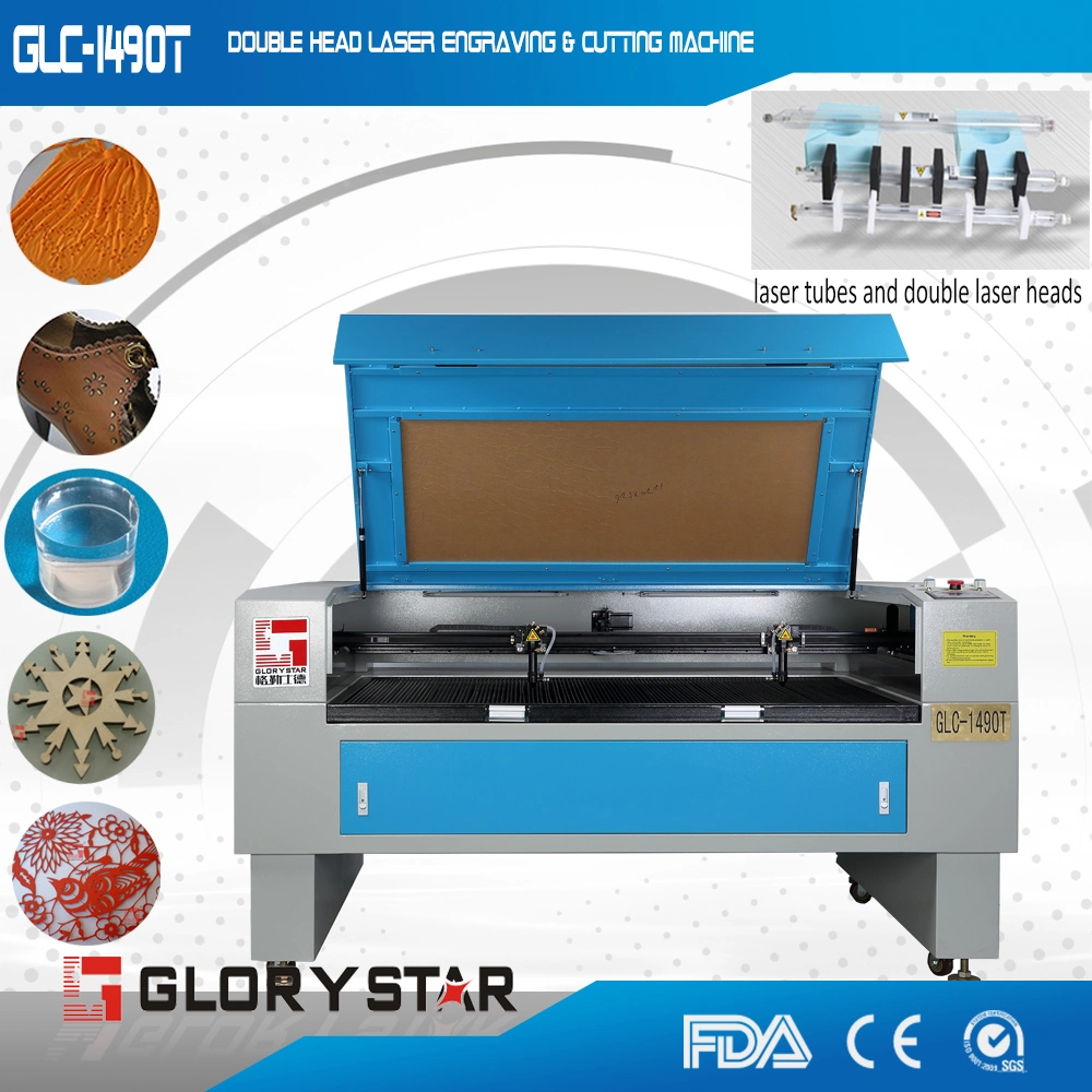 Double Heads Laser Cutting Machine for Woodwork with Ce