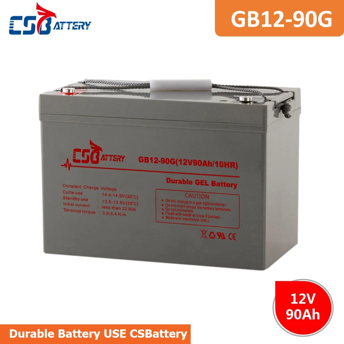 Csbattery 12V80Ah bateria eléctrica de ciclo profundo de la batería de gel para Grid-System/Solar-System/Telecomunicaciones/Ada