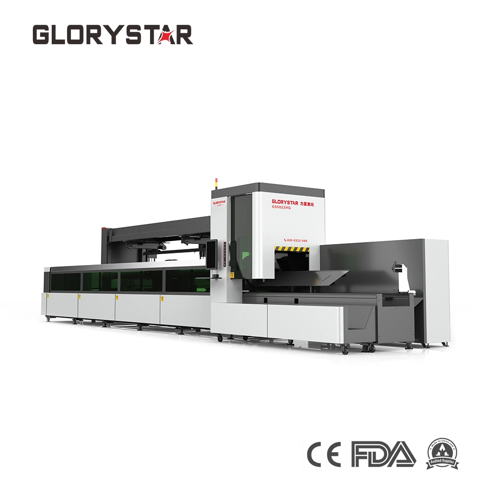 3 Cartridge Square Tube Fiber Optic Laser Cutting Machine for Aerospace Devices