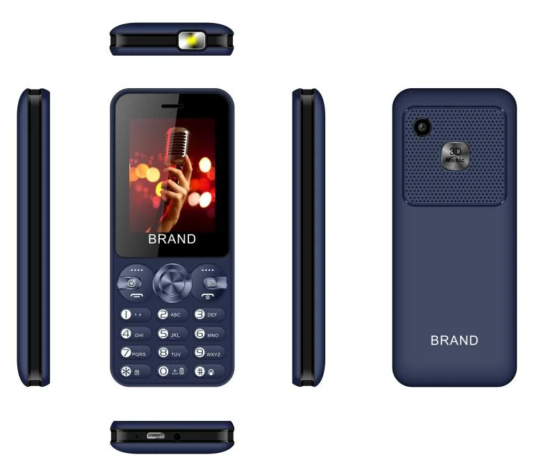 2g Mobile Keypad Phone 1.77 or 2.4 Inch Optional with Large Battery Capacity High Praised by Customers Support OEM ODM